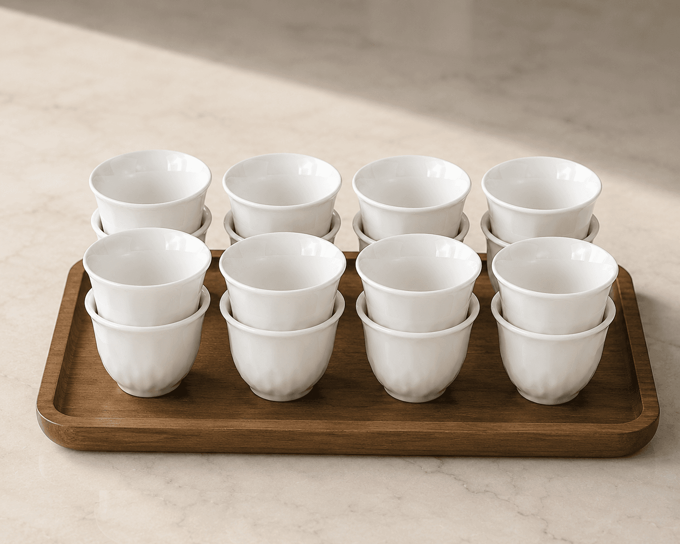 Coffee Cups Set Diamond Design