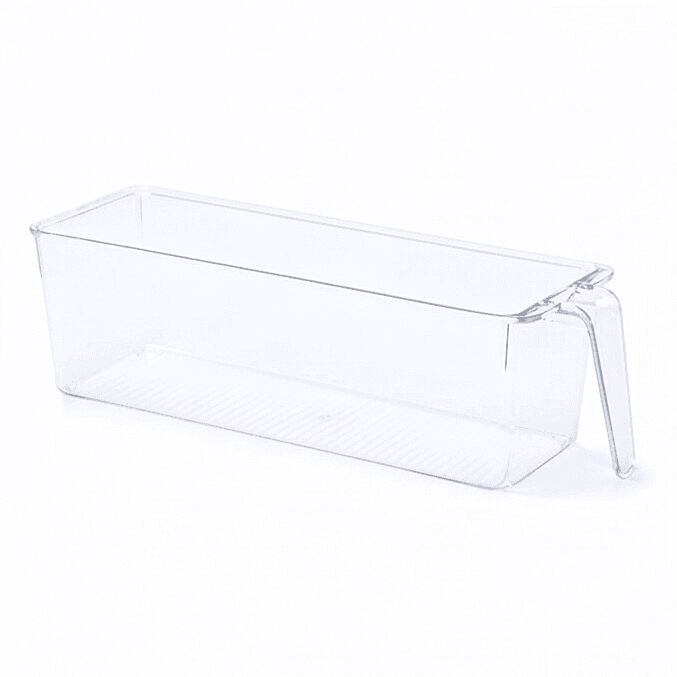 Transparent Storage Box with Handle for Fridge & Kitchen