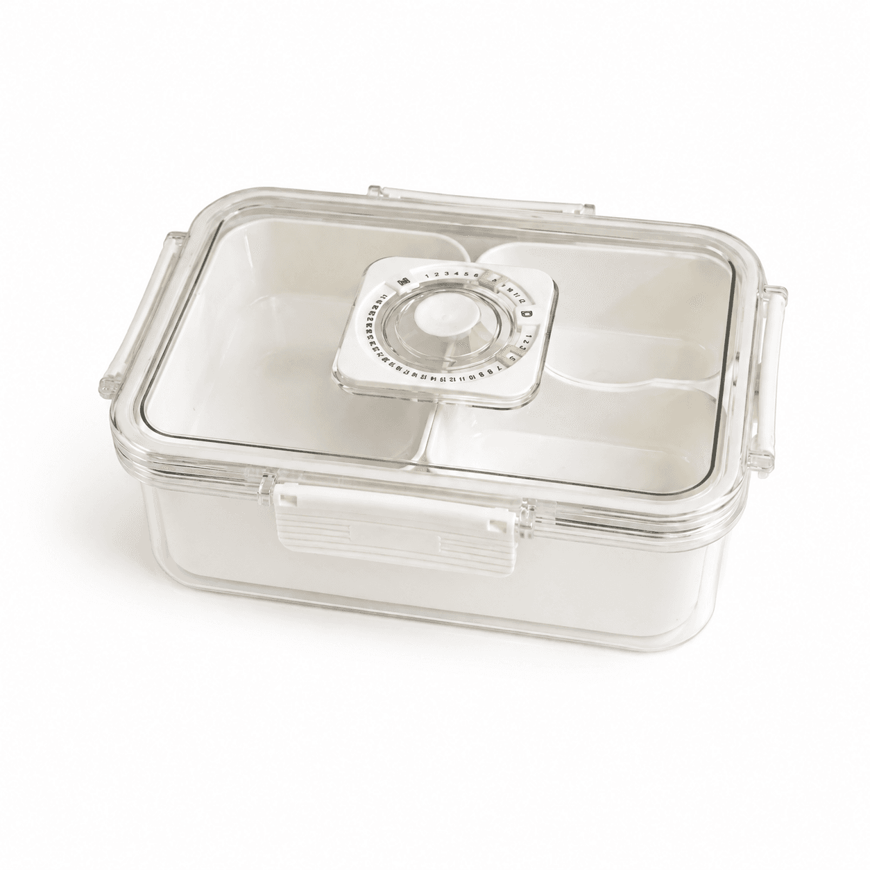 PET Sealed 3-Compartment Fruit Storage Container with Date Indicator 2