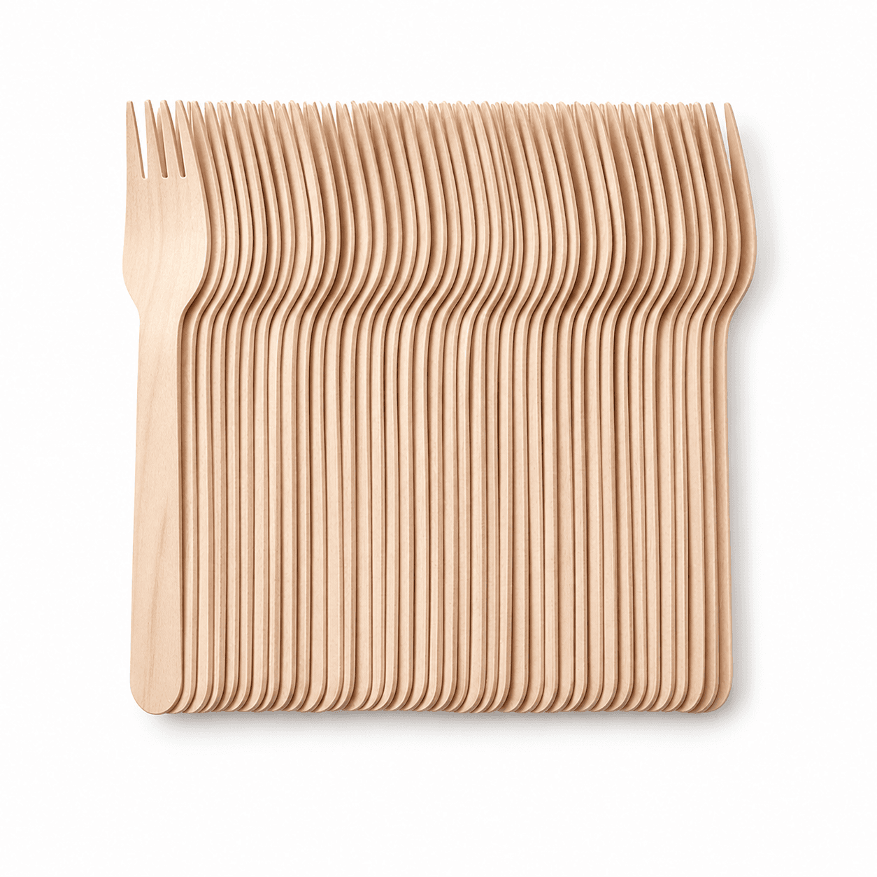 Natural Wooden Forks for Serving, Appetizers, and Fruits Pack of 50 Pieces – Natural Wood

