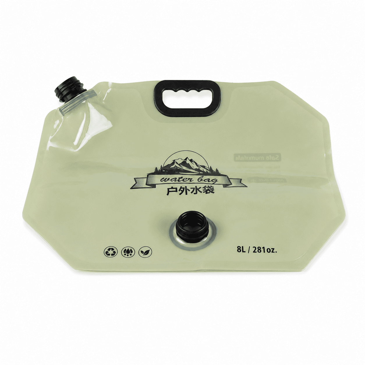 Foldable Travel Water Bag with Tap and Filling Valve 2
