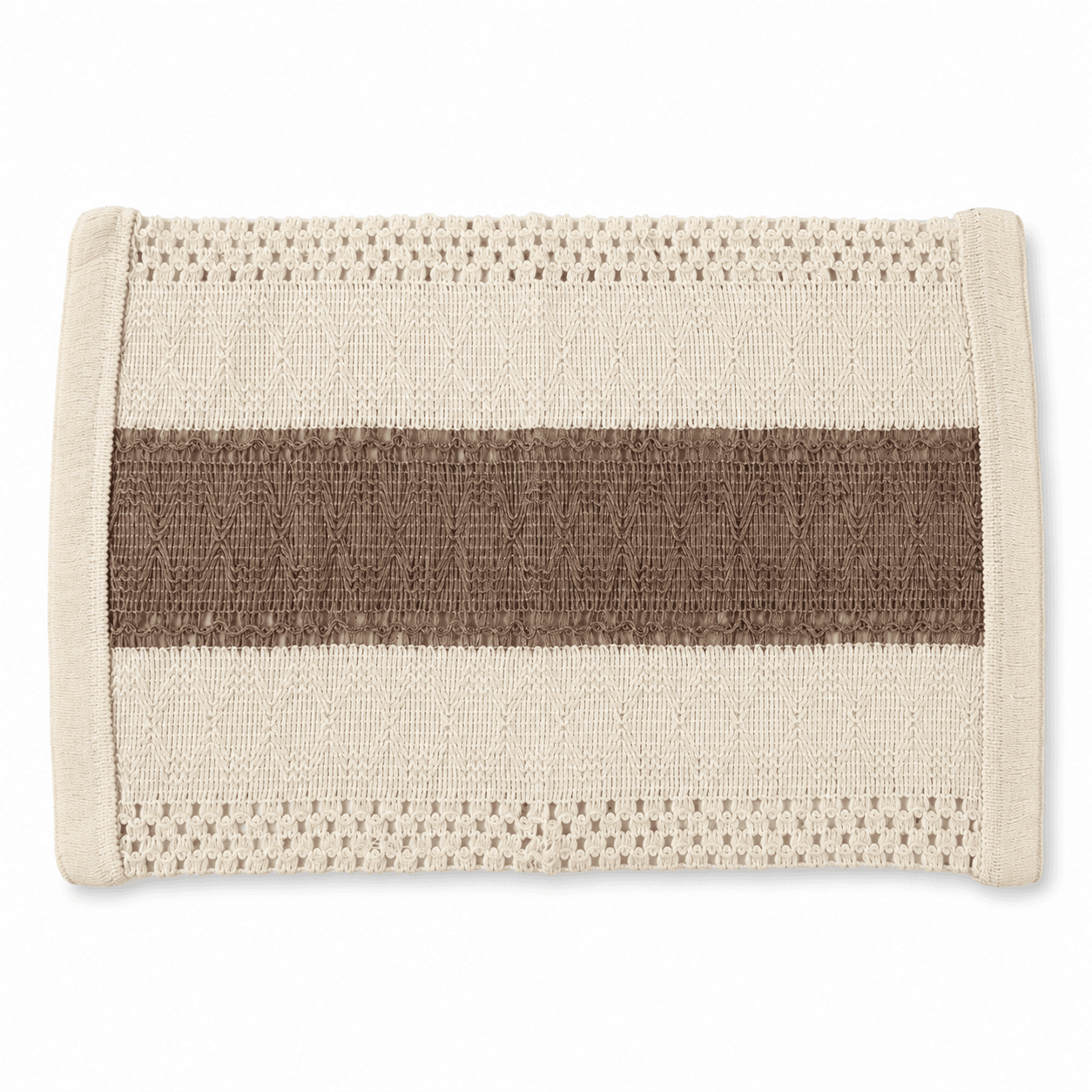 Rectangular Cotton & Linen Placemat with Woven Pattern and Tassels Size 30×45 cm Set of 2 Pieces
 4
