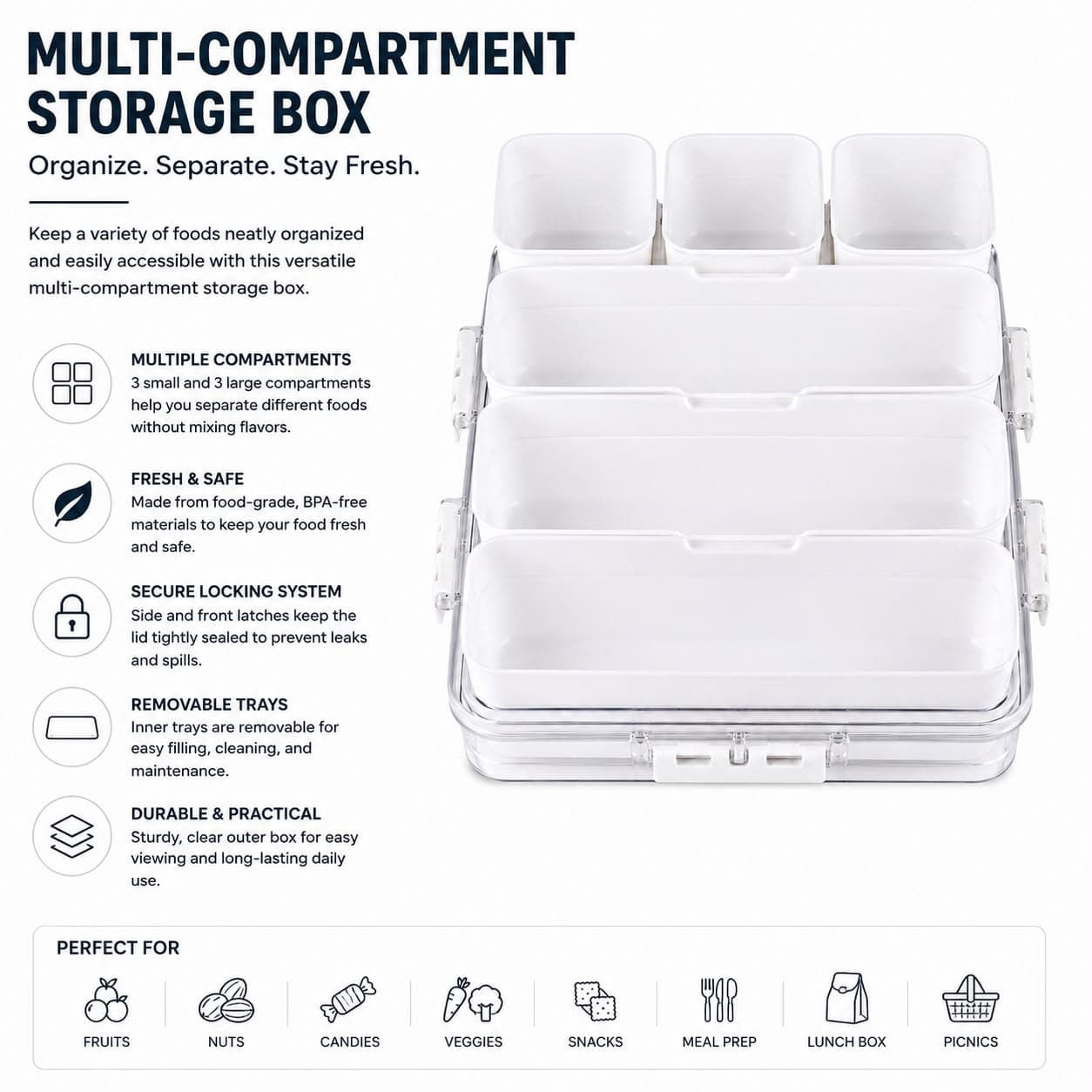 6-Compartment Food Storage Box 7
