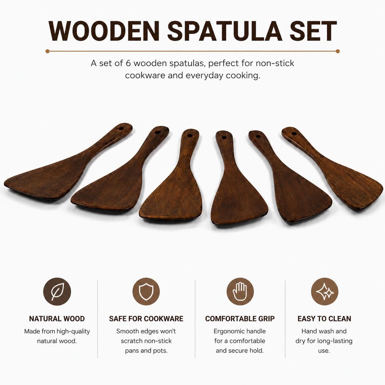 Wooden Angled Cooking Spatula 2