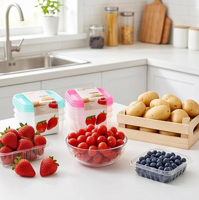 Square Food Storage Container Set - 4 Pieces 7