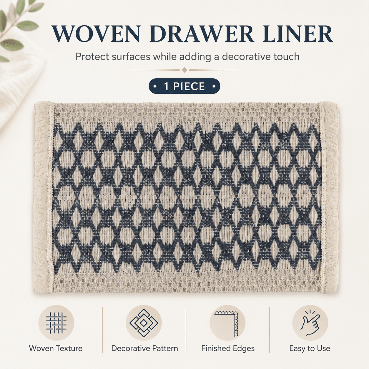 Rectangular Cotton & Linen Placemat with Bohemian Design and Tassels Size 30×45 cm
 9