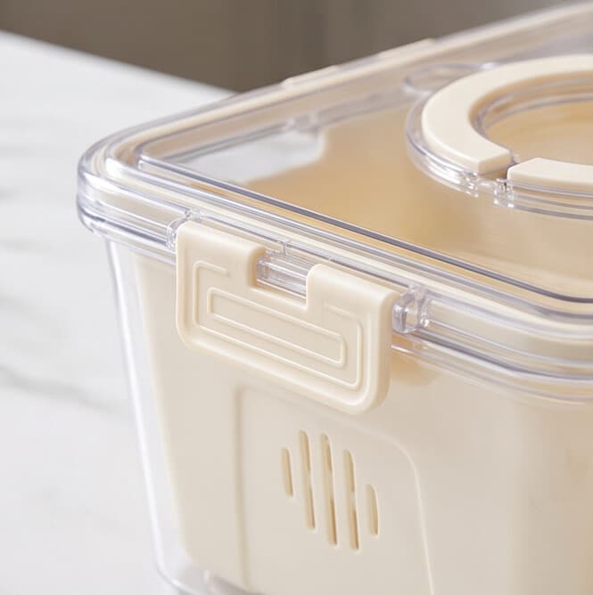 Large Tall Fridge Storage Box with 3 Compartments 6