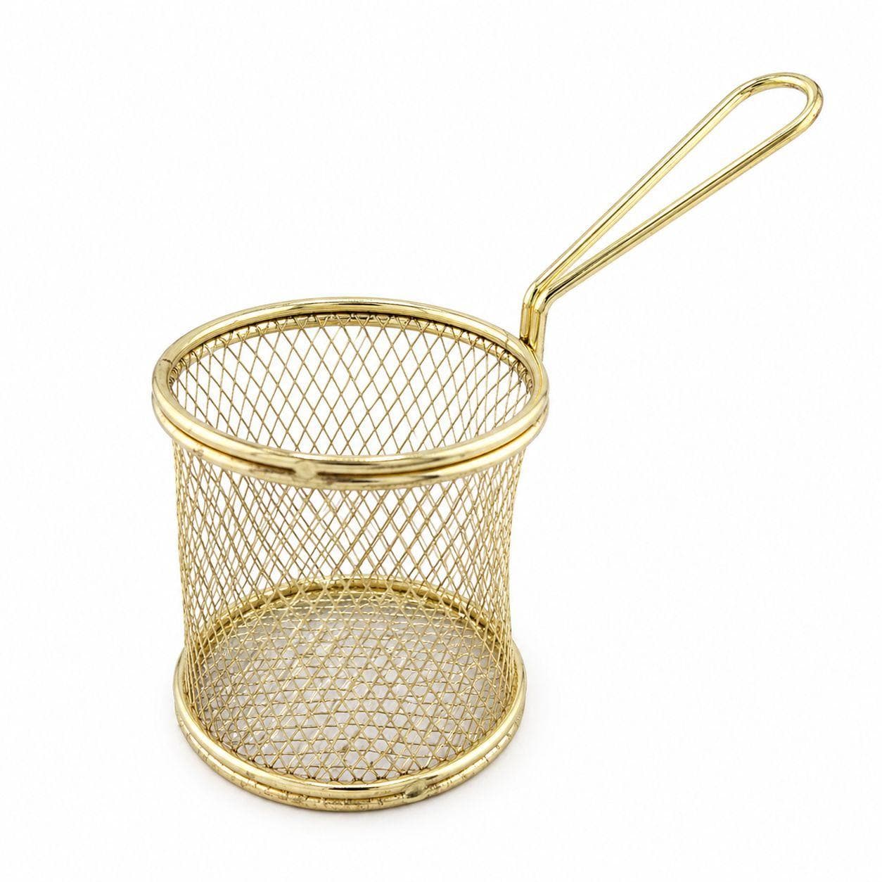 Metal Serving Basket with Handle for Fries & Fried Snacks – Size 7.5×13.5 cm
 2