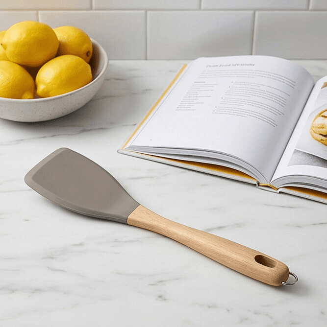 Silicone Spatula with Wooden Handle