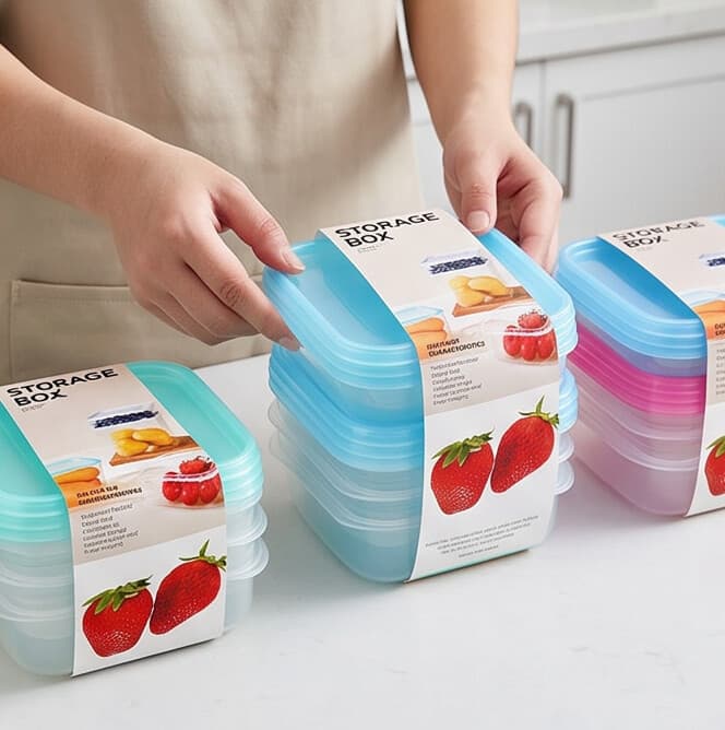 Square Food Storage Container Set - 4 Pieces