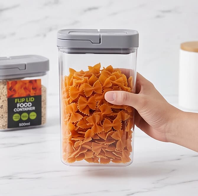 Flip Lid Food Container Set 4 Pieces 7