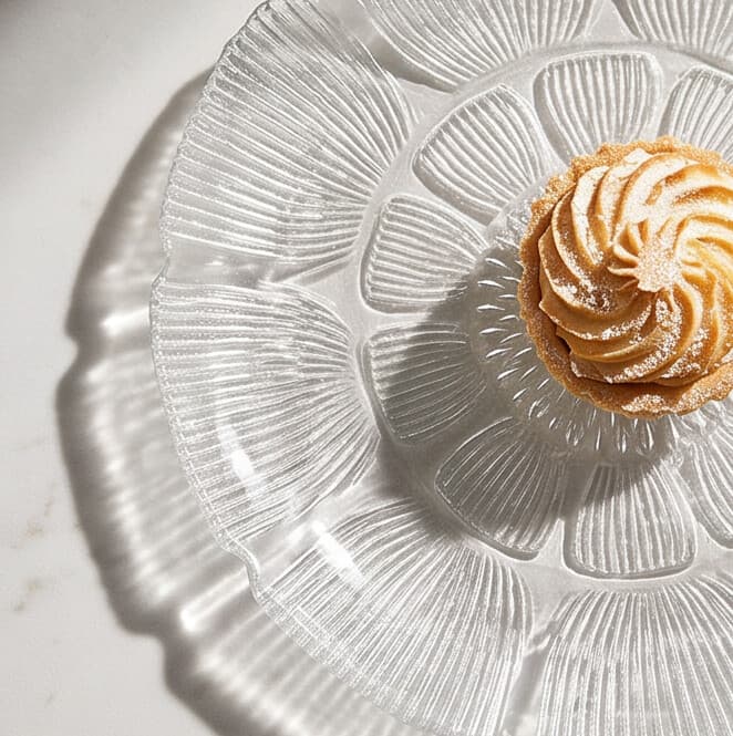 Floral Design Dessert Serving Plate 6Pcs Set 6