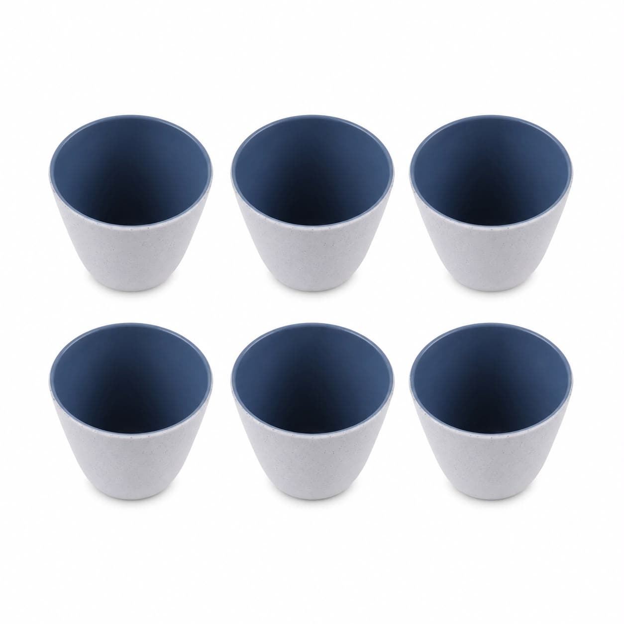 Blue and white ceramic bowl with a matte finish, size 7.5×7.5×7 cm, practical for daily use. 6
