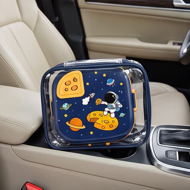 Rectangular Lunch Box - Stylish with Lock, Food-Safe & Portable - Blue 3