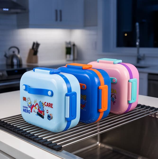 Kids Princess Themed Lunch Box - Cute Design, Food Safe & Easy to Carry