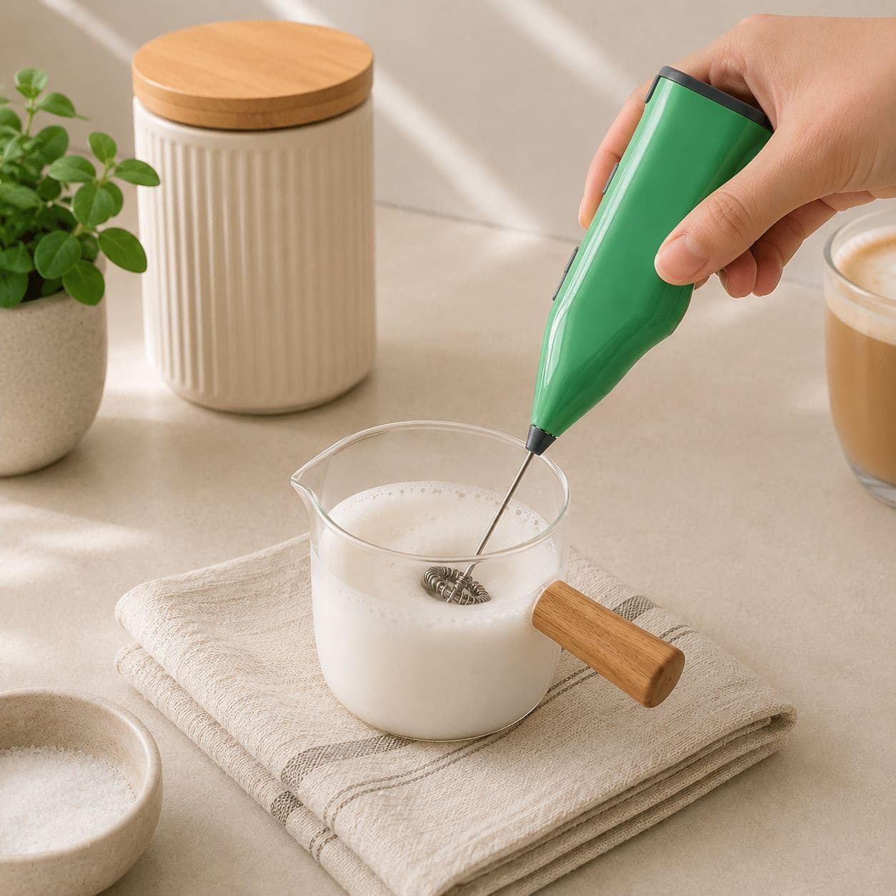 Electric Milk Frother - Green 1