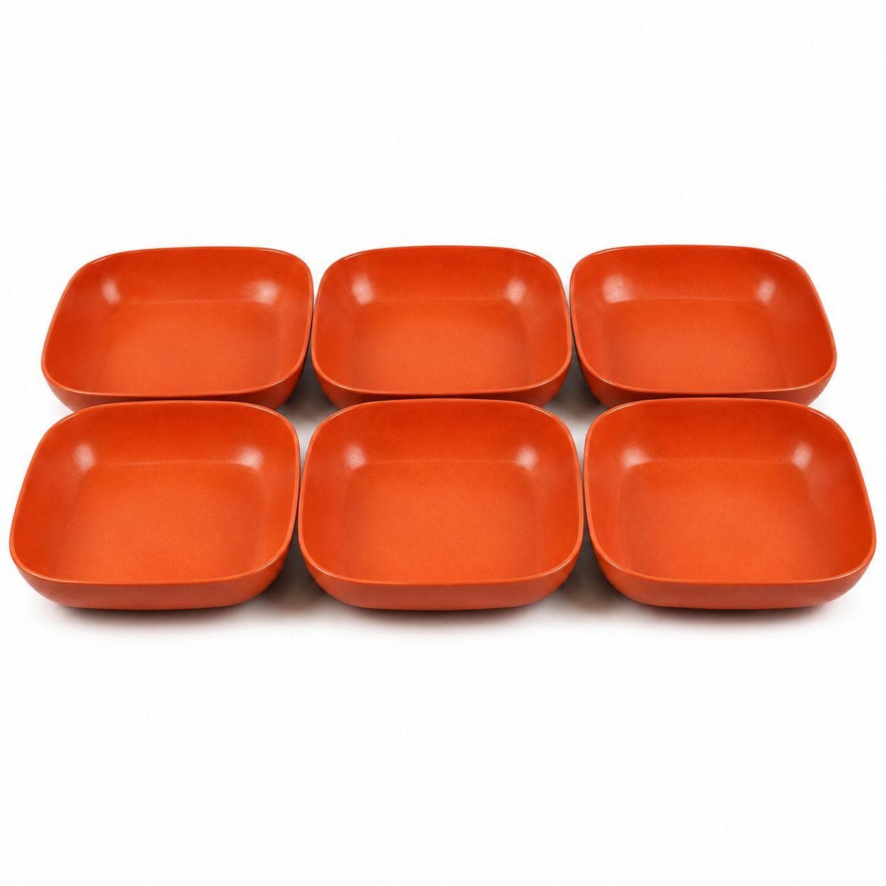 Vibrant Orange Square Porcelain Serving Plate – Modern, Easy-to-Clean 5