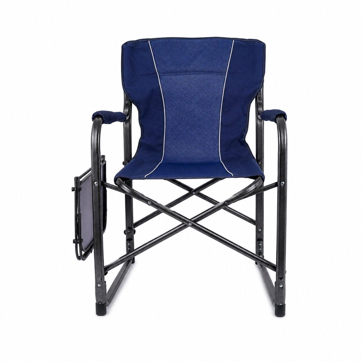 Foldable Blue Camping Chair with Armrests 2