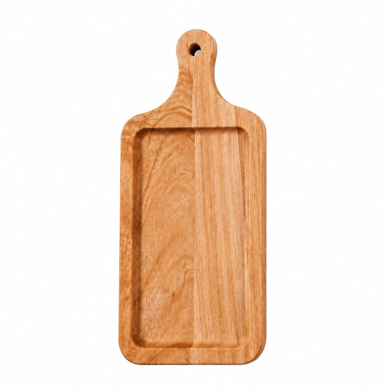 Rectangular Wooden Pizza Serving Board with Handle - 29.5x14.5cm 6
