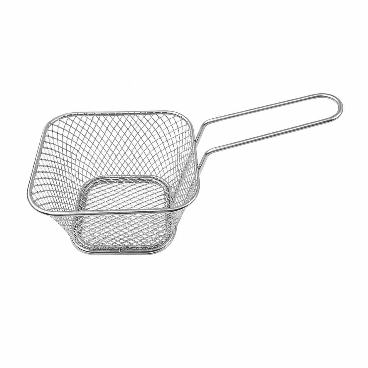 Metal Fry Basket with Handle for Home Use – 20×8×11 CM - Silver 2