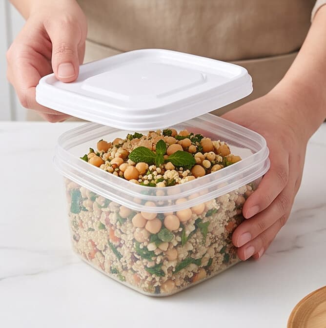 Square Food Storage Container Set - 4 Pieces 9