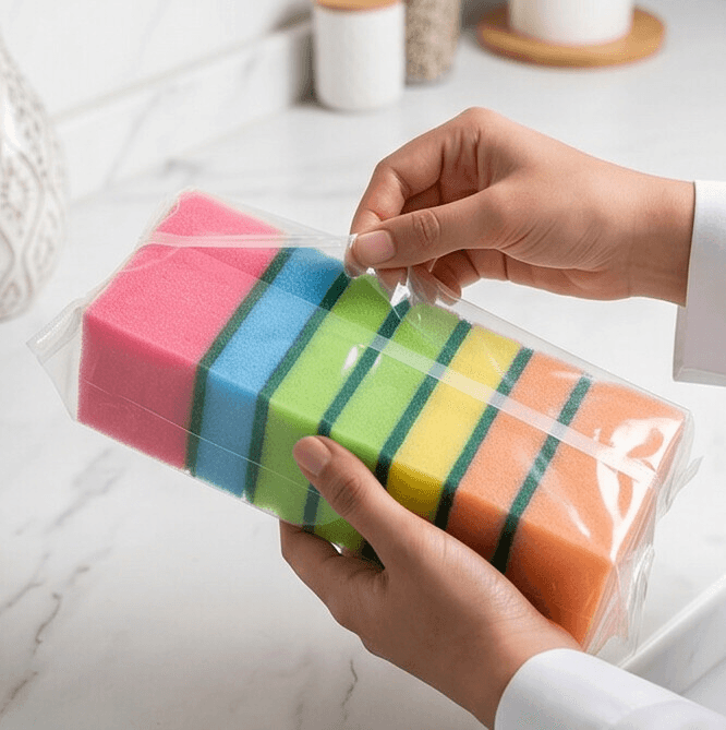Multicolor Multi-Purpose Cleaning Sponge - 10 Pcs 8