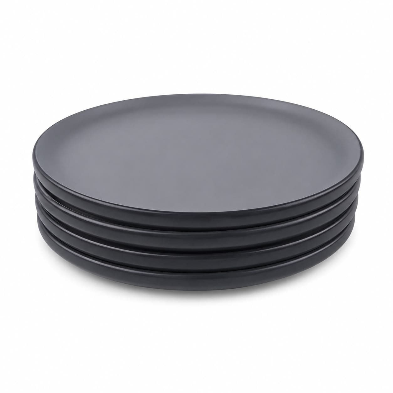 Luxury Large Round Matte Gray Melamine Serving Plate Set of 4 Pieces – Size 30 cm

 2