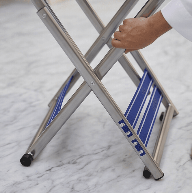Foldable Camping Chair with Lightweight Fabric Strips Design and Backrest 7