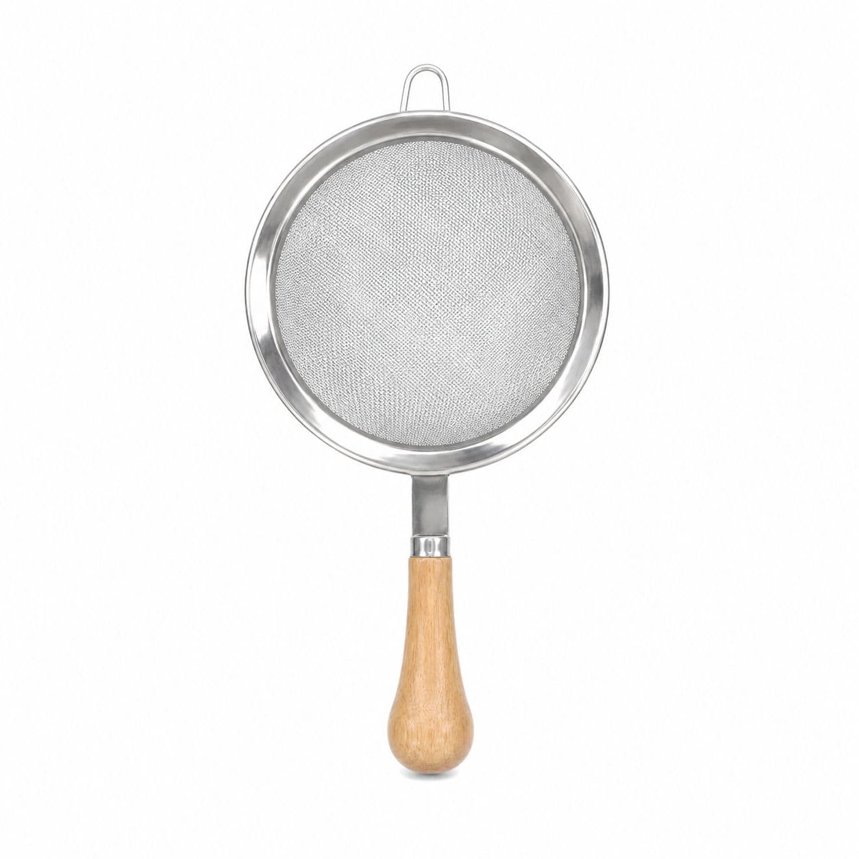 Strainer with Wooden Handle - Silver 2