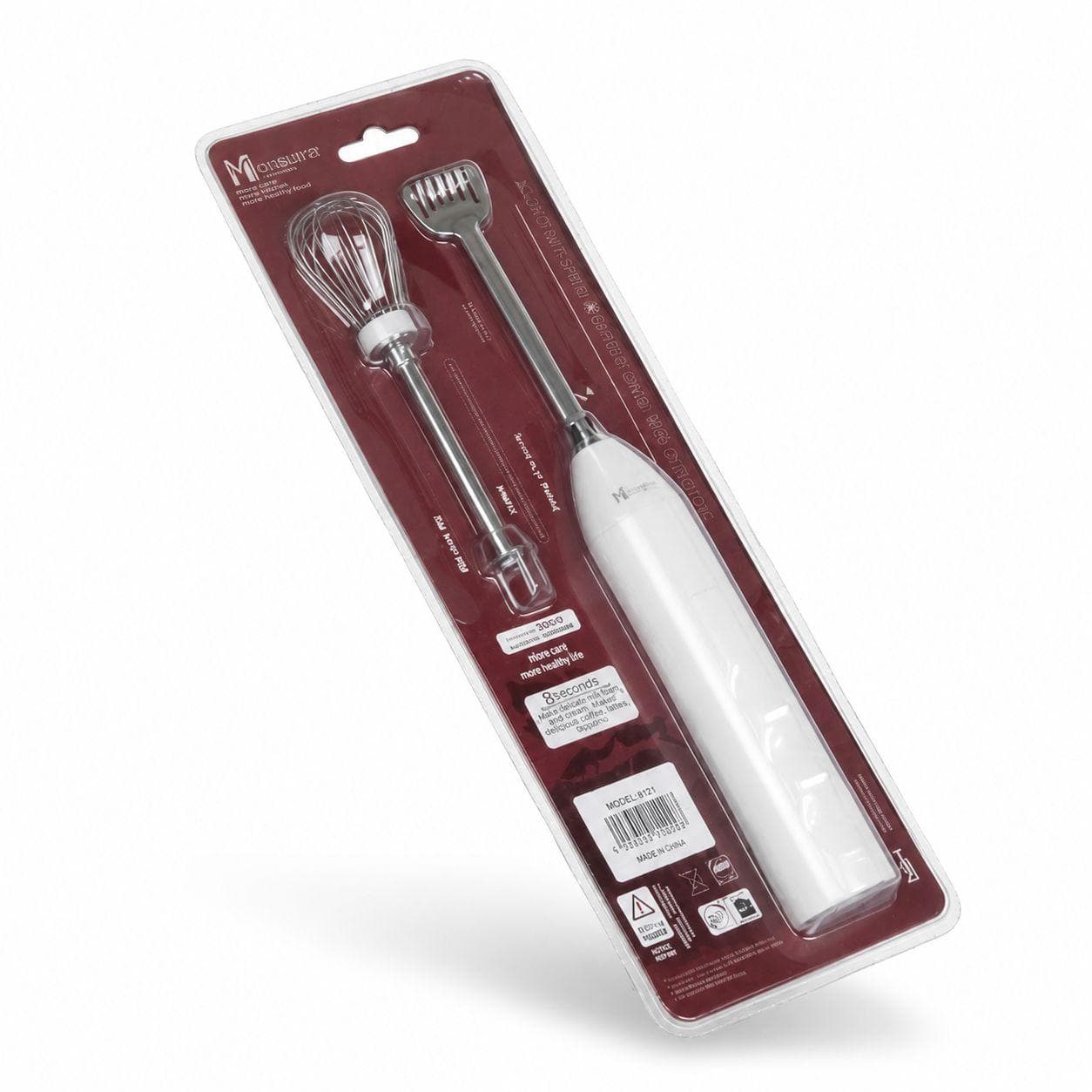 Mini Electric Hand Mixer with Whisk and Stirrer Attachments 2