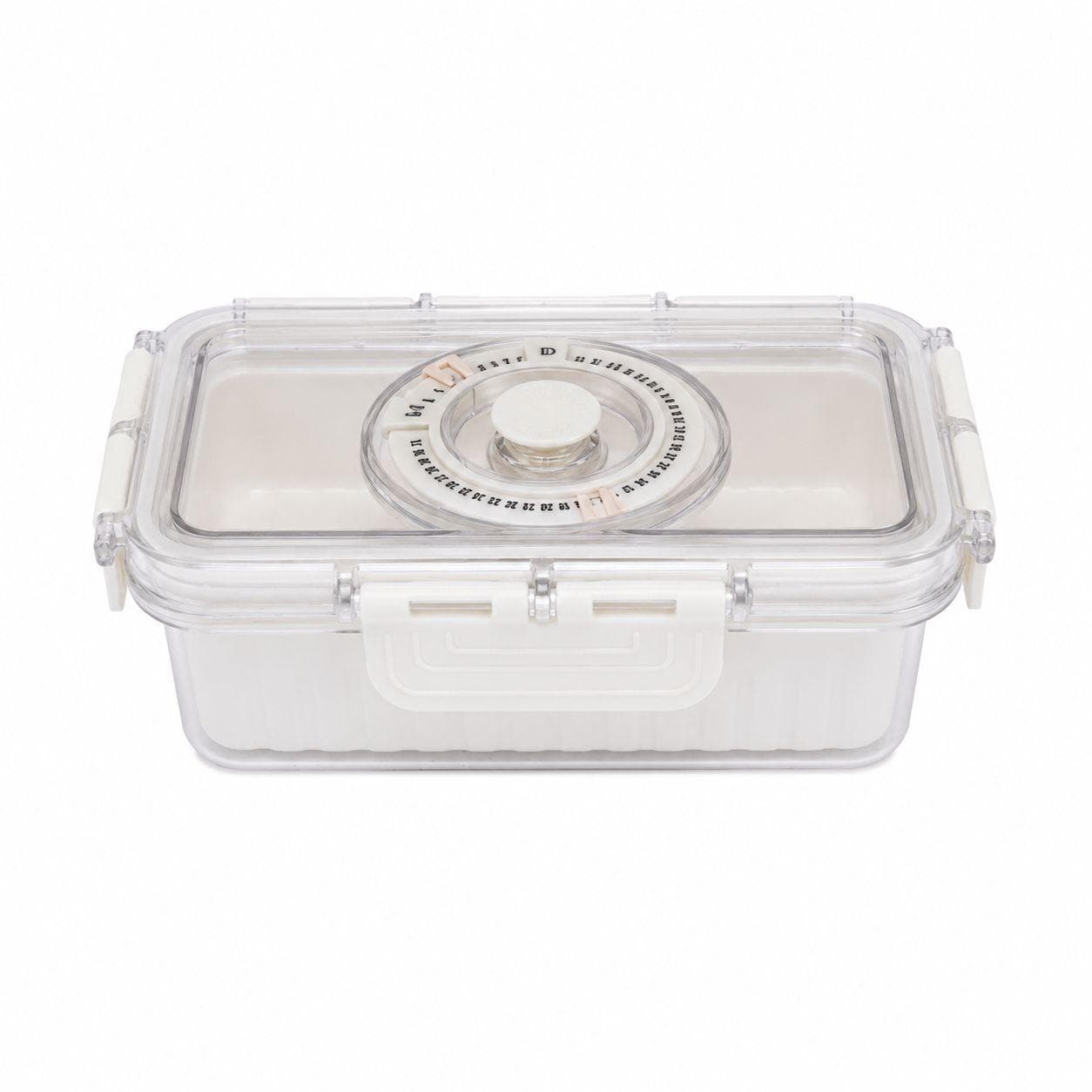Clear Food Storage Container with Lid and Side Lock – 18cm 2
