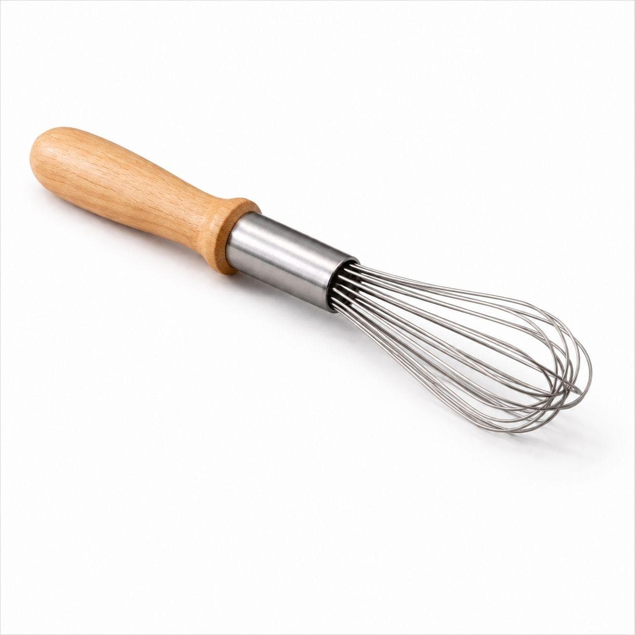 Manual Egg Whisk with Wooden Handle - Large 2
