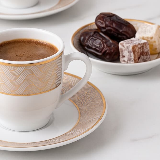 Coffee Cut Set 6Pcs with Saucer 9