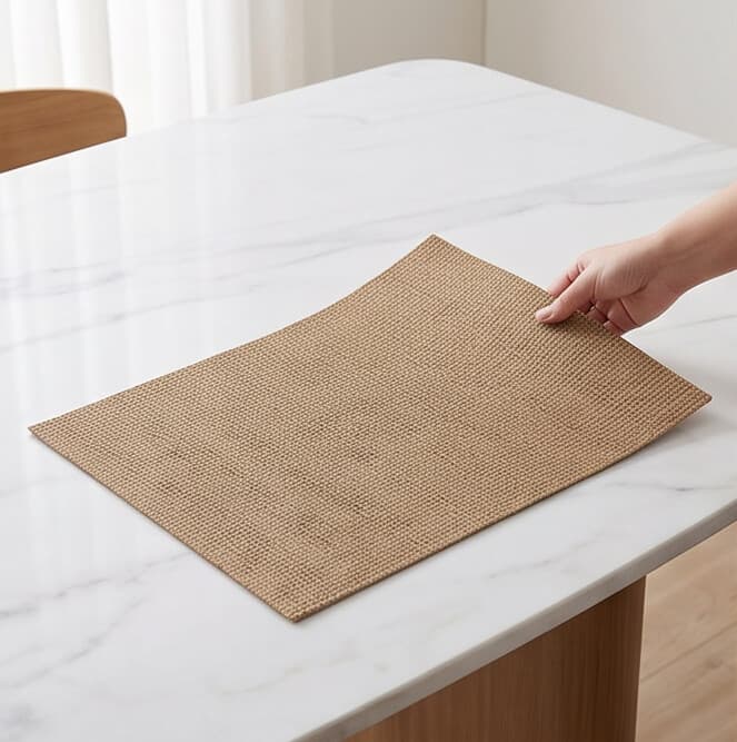 Rectangular Woven PVC Teslin Placemat Size 30×45 cm Set of 4 Pieces
