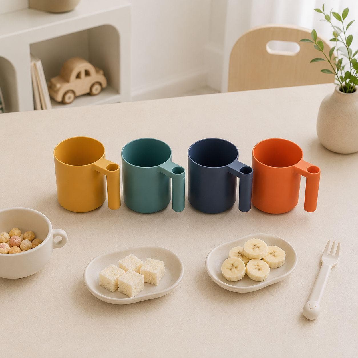 Plastic Cups Set in Assorted Colors Set of 4 Pieces

 3