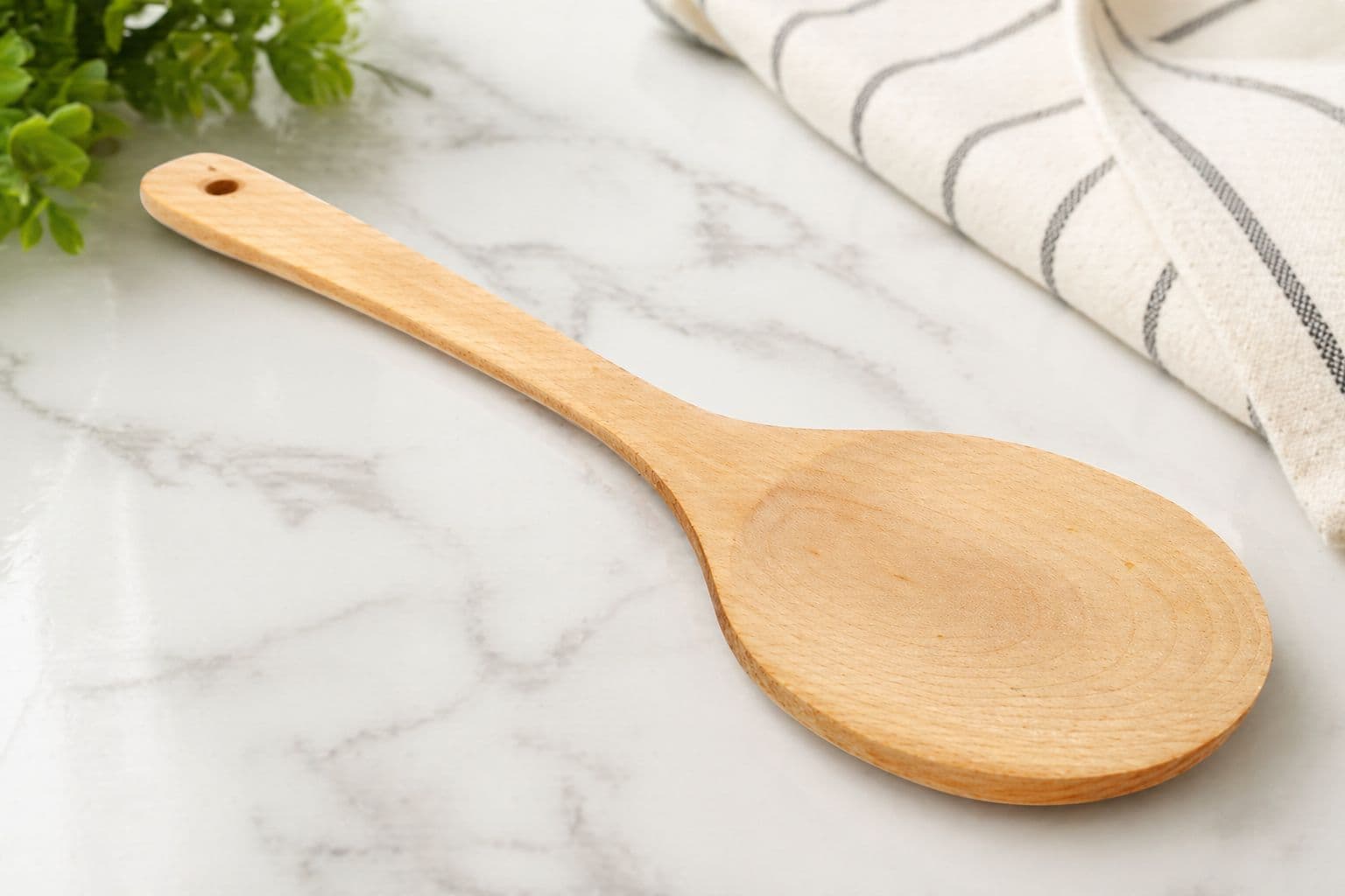 Natural Wooden Cooking Spoon - 31 cm