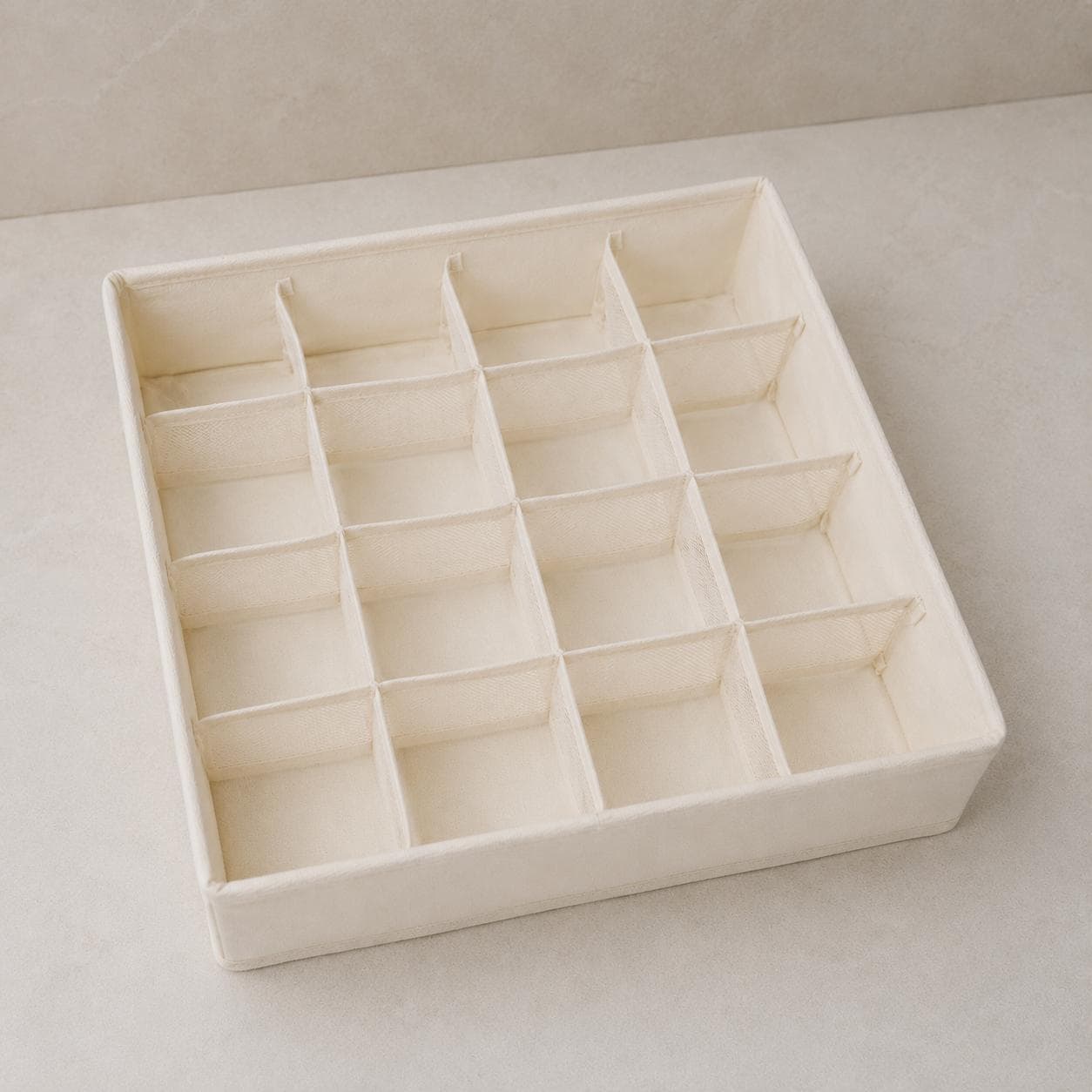Fabric Drawer Organizer with multiple compartments, perfect for organizing socks, underwear, and accessories