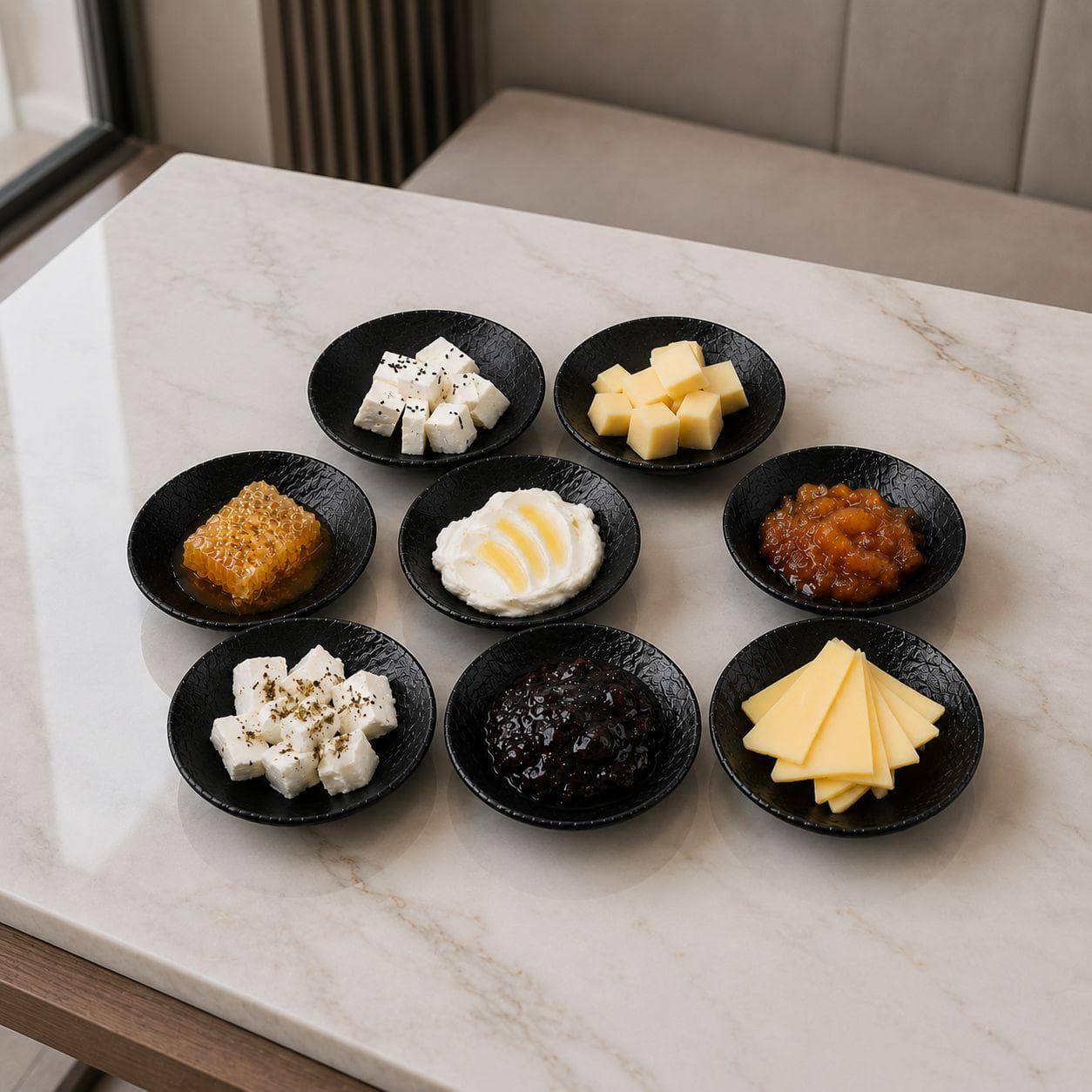 Elegant Deep Round Black Melamine Bowl with Luxury Design for Serving Soups and Appetizers 13.8×4.4 cm
