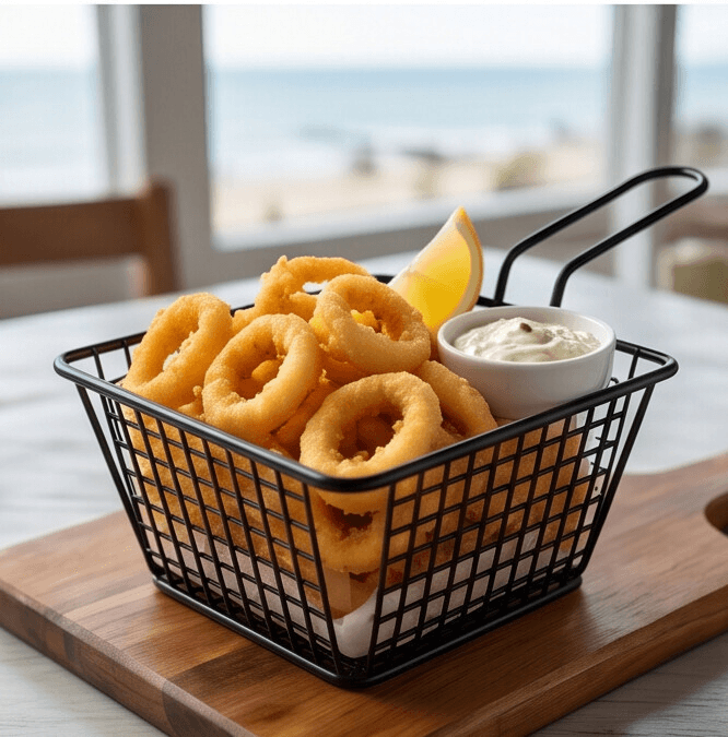Frying Basket LX161 (Large Black Metal Basket for Deep Frying) 3