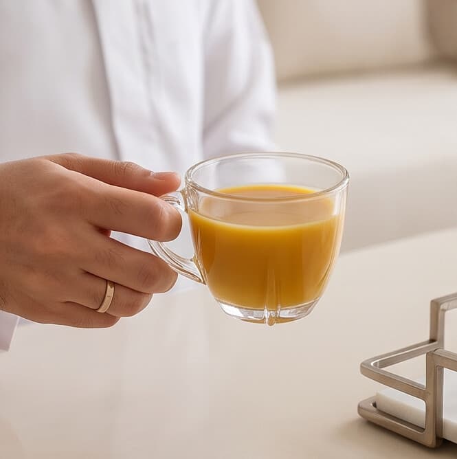 Clear Glass Tea & Coffee Cup with Handle – 175ML 2
