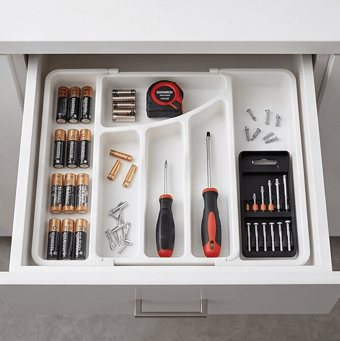Six-Compartment Expandable Storage Box with Rounded Edges and Hanging Hole (41.5×34 cm) 3
