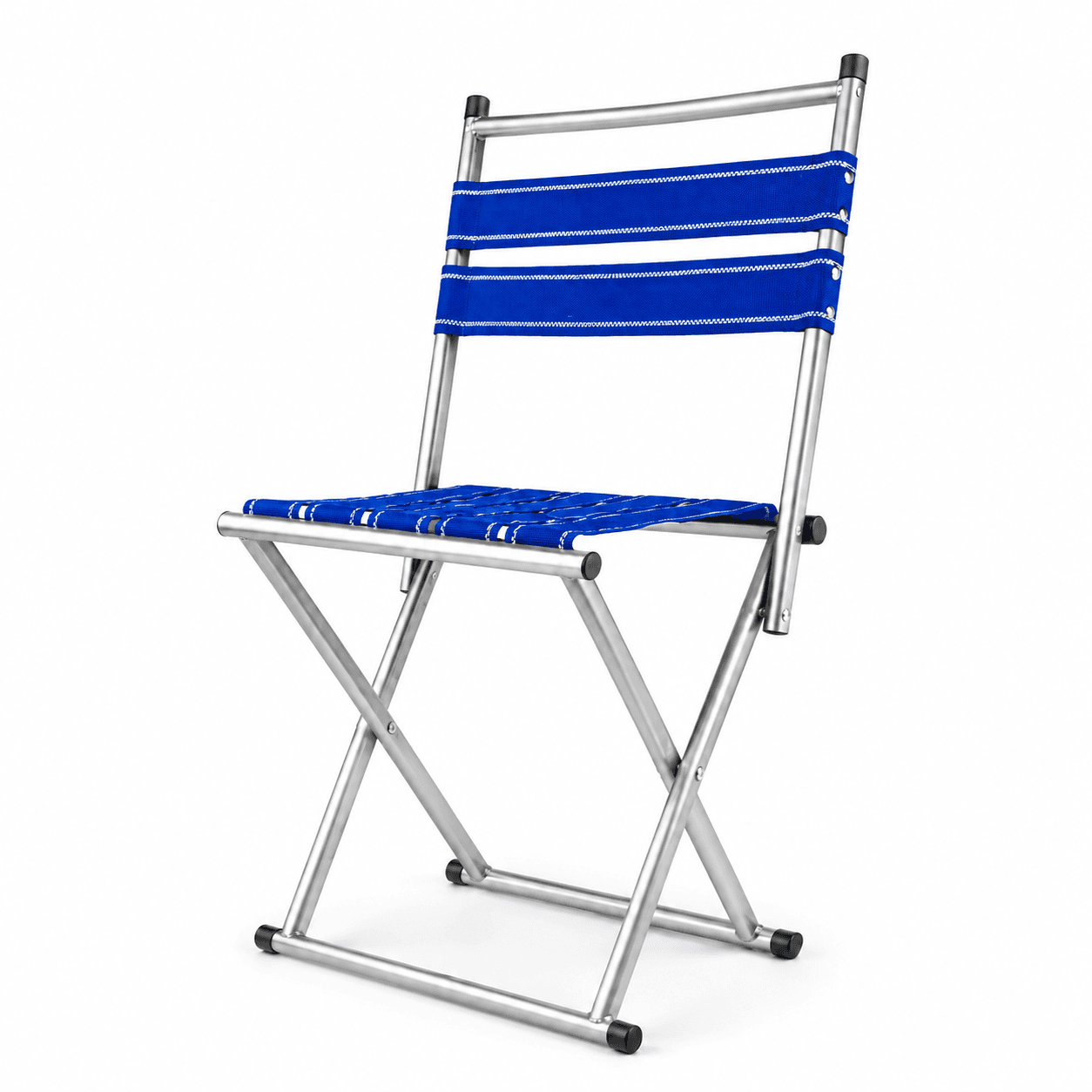 Foldable Camping Chair with Lightweight Fabric Strips Design and Backrest 2