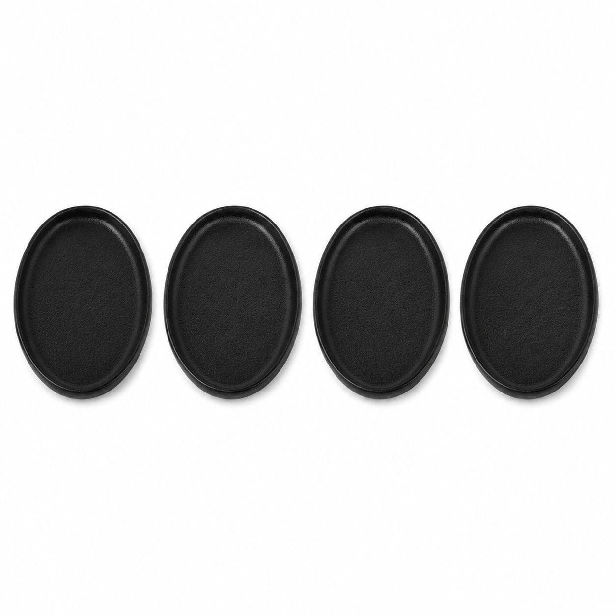 Black Melamine Oval Serving Dish for Appetizers and Side Dishes 27.6×15.3×3.4 cm
 6