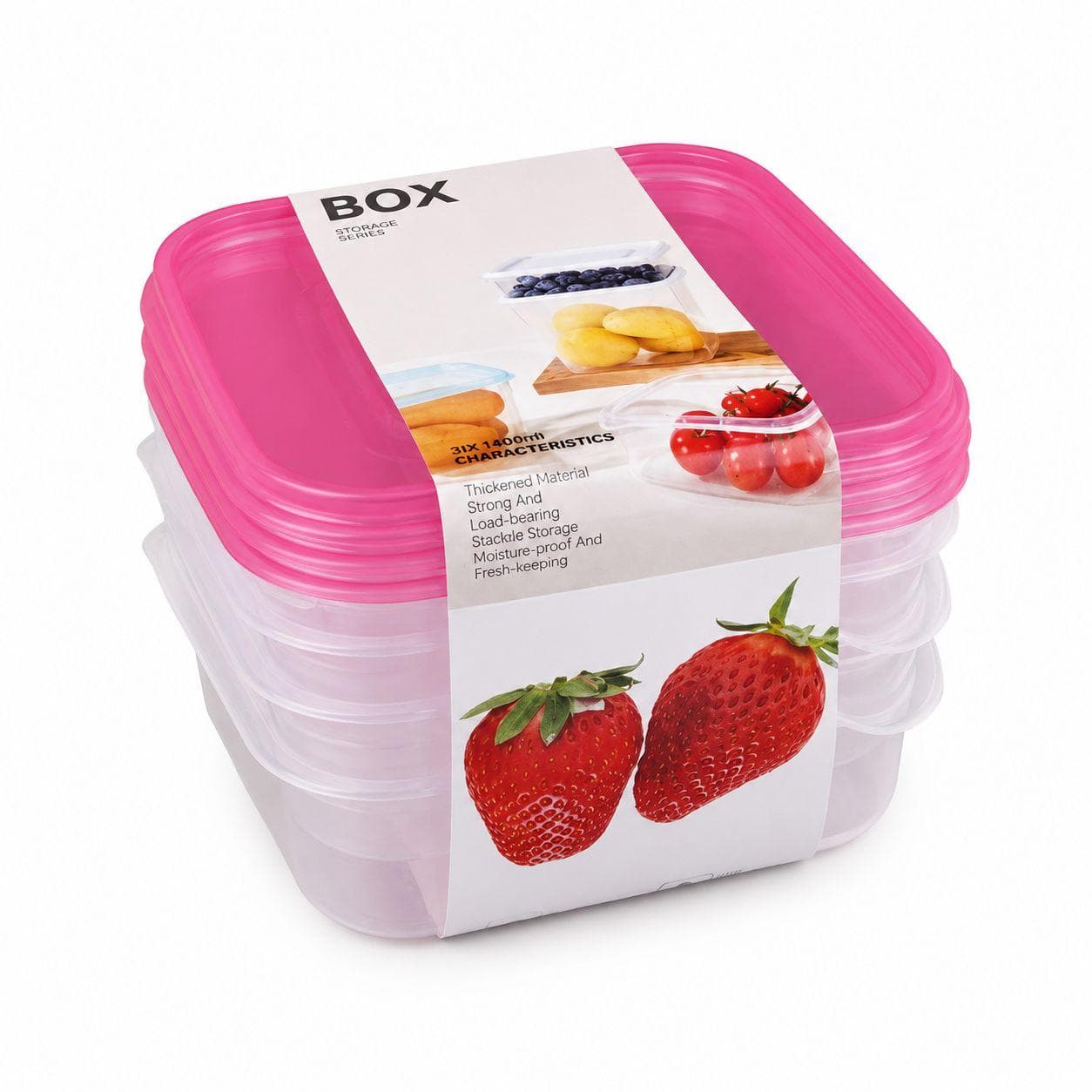 Square Food Storage Container Set - 4 Pieces 2