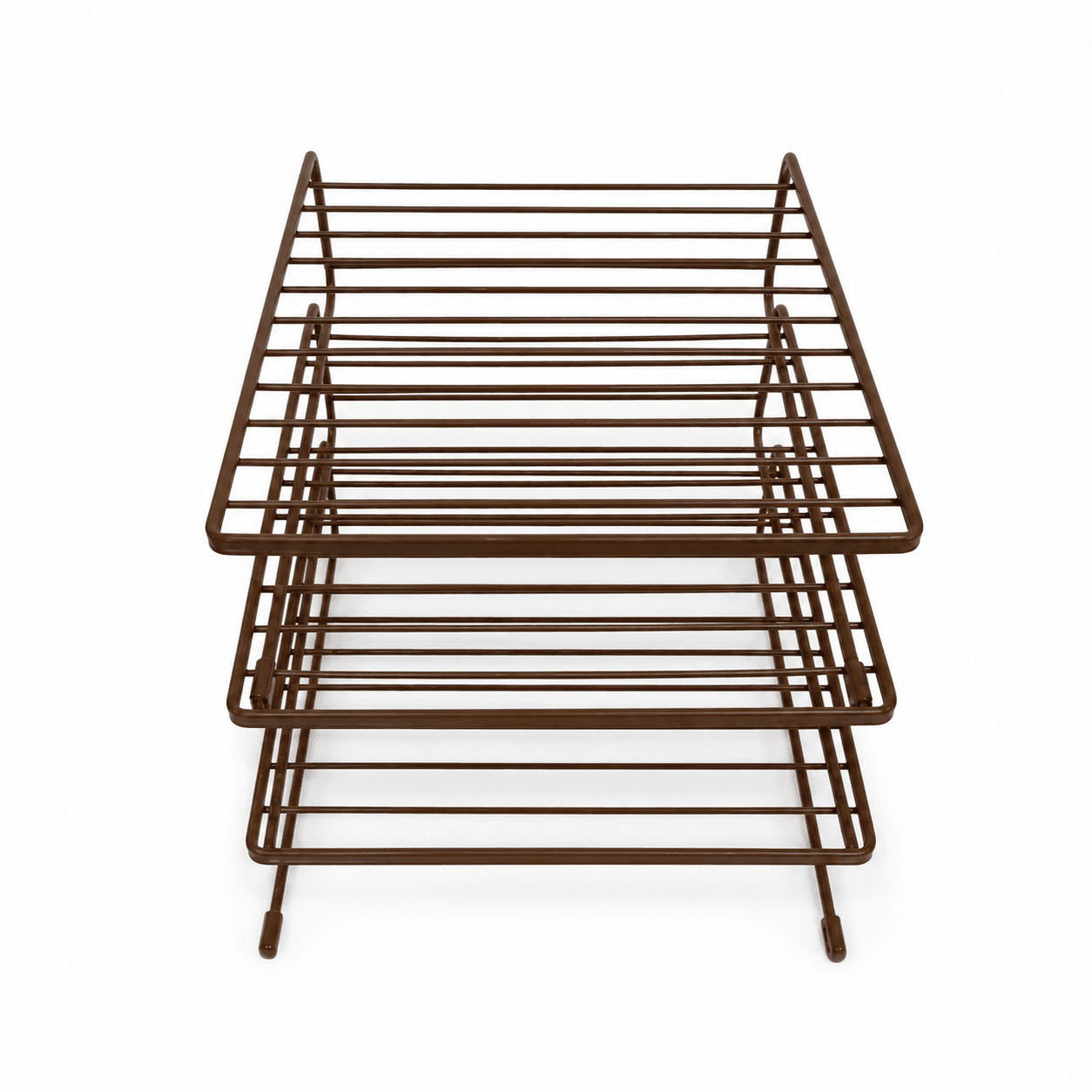 Three-Tier Metal Kitchen Storage Rack Dark Brown 5