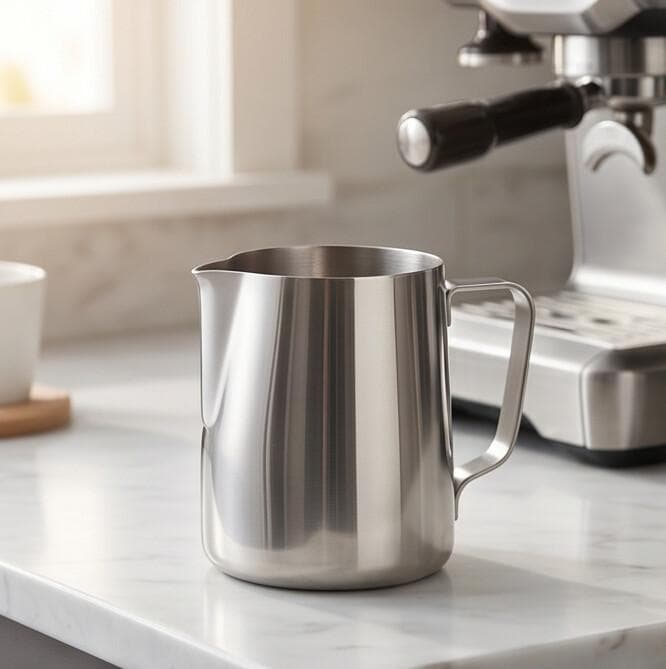 Milk Frothing Pitcher TS09 (350ml, Polished Stainless Steel for Latte Art) 3