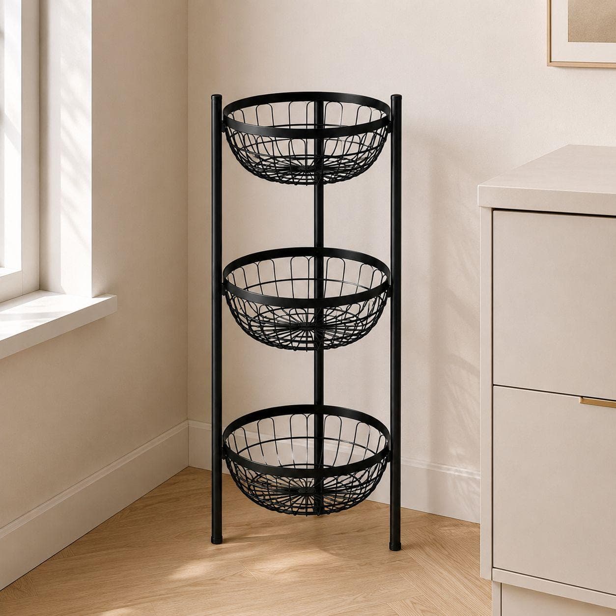 Standing Metal Storage Rack - 3 Shelves