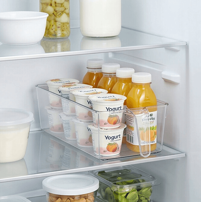 Transparent Storage Box with Handle for Fridge & Kitchen 2