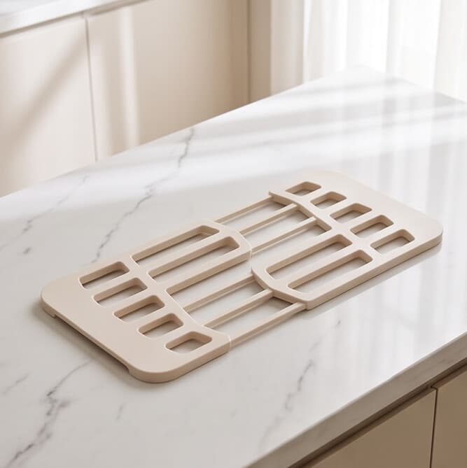 Extendable Sink Drainer Rack - Pink 2