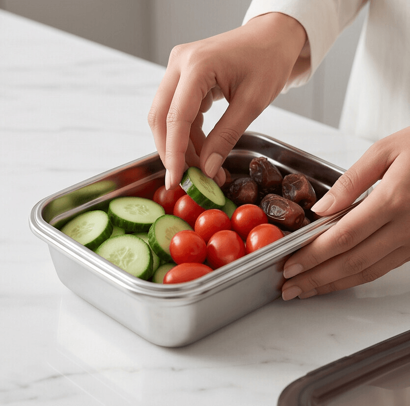 Rectangular Stainless Steel 304 Food Storage Container - 220 ML 3